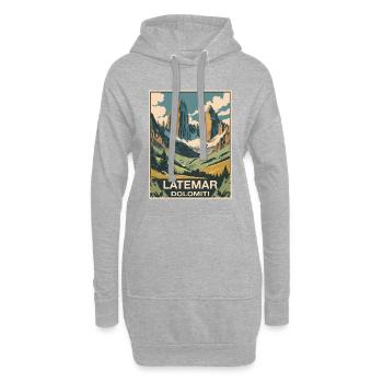 Latemar Dolomiten - Hoodie-Kleid - Grau meliert - Vorne