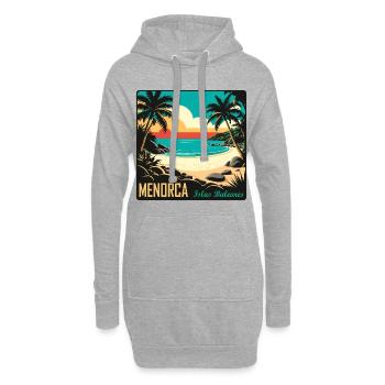 Minorque Îles Baléares - Sweat-shirt à capuche long Femme - gris chiné - Devant