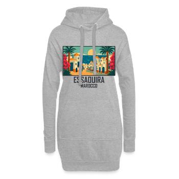 Essaouira, Maroc - Sweat-shirt à capuche long Femme - gris chiné - Devant