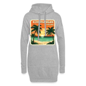 Koh Phangan Thailand - Hoodie-Kleid - Grau meliert - Vorne