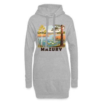 Masuren Mazury Polen - Hoodie-Kleid - Grau meliert - Vorne