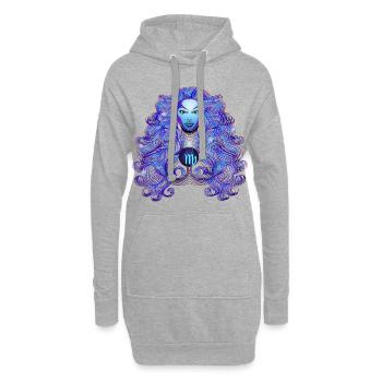 Jungfrau Virgo Zodiac Sternzeichen - Hoodie-Kleid - Grau meliert - Vorne