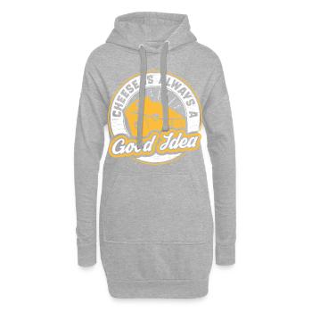 Surcuer fromage - Sweat-shirt à capuche long Femme - gris chiné - Devant