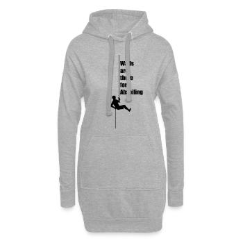 escalade - Sweat-shirt à capuche long Femme - gris chiné - Devant
