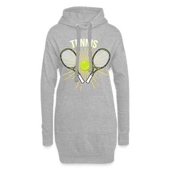 Tennis tennis raquette de tennis - Sweat-shirt à capuche long Femme - gris chiné - Devant