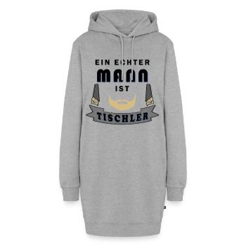 Tischler, Beruf, Spruch - Hoodie-Kleid - Grau meliert - Vorne