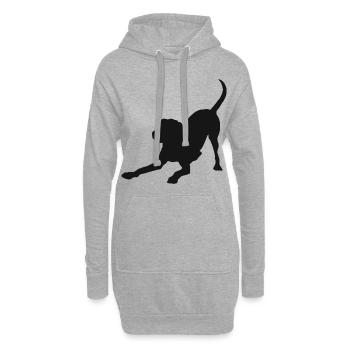 süßer Hund Retriever Hunde Chihuahua Dog Labrador - Hoodie-Kleid - Grau meliert - Vorne