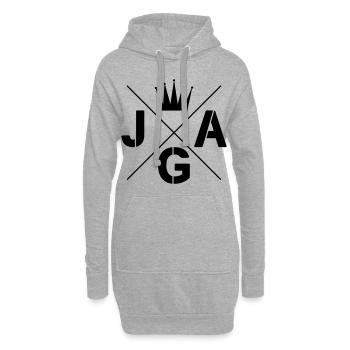 jga krone junggesellenabschied - Hoodie-Kleid - Grau meliert - Vorne