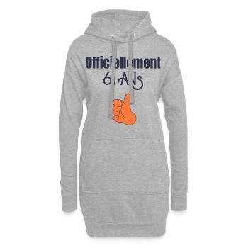 Officiellement 61 Ans - Sweat-shirt à capuche long Femme - gris chiné - Devant