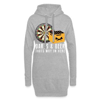 Darts Evolution Dart Sport Bullseye fun geschenk - Hoodie-Kleid - Grau meliert - Vorne