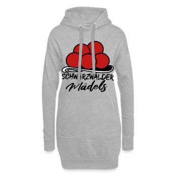 Schwarzwald Mädels Heimat Bollenhut Kuckuck - Hoodie-Kleid - Grau meliert - Vorne