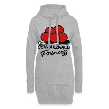 Schwarzwald Princess Heimat Bollenhut Kuckuck - Hoodie-Kleid - Grau meliert - Vorne