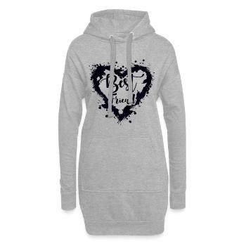 Bester Freund - Hoodie-Kleid - Grau meliert - Vorne