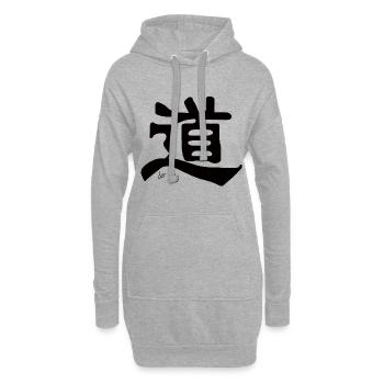 chinesisches Schriftzeichen Weg Dào Kanji Tattoo - Hoodie-Kleid - Grau meliert - Vorne
