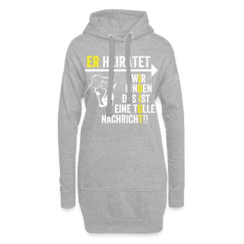 JGA Herren T-Shirt für Junggesellenabschied - Hoodie-Kleid - Grau meliert - Vorne