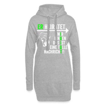 Witziges Polterabend Shirt für Männer JGA - Hoodie-Kleid - Grau meliert - Vorne