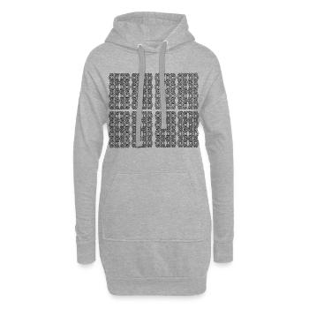 Nouveau style unique - Sweat-shirt à capuche long Femme - gris chiné - Devant