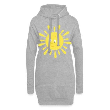 ensoleillement - Sweat-shirt à capuche long Femme - gris chiné - Devant