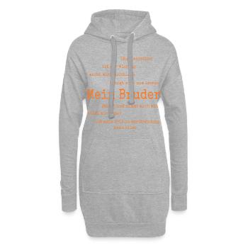 Mein Bruder - Hoodie-Kleid - Grau meliert - Vorne