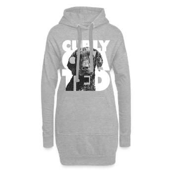 Curly Coated I - Sweat-shirt à capuche long Femme - gris chiné - Devant