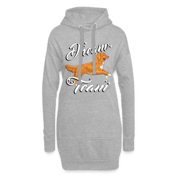 tollerdreamteam - Sweat-shirt à capuche long Femme - gris chiné - Devant
