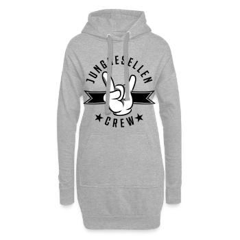 Junggesellen crew hand - Hoodie-Kleid - Grau meliert - Vorne