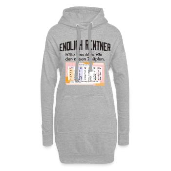 Endlich Rentner Zeitplan Tagesablauf Wochenplan - Hoodie-Kleid - Grau meliert - Vorne