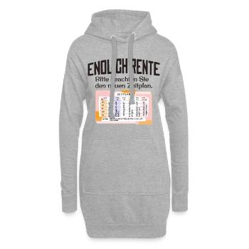 Endlich Rente Zeitplan Tagesablauf Wochenplan - Hoodie-Kleid - Grau meliert - Vorne