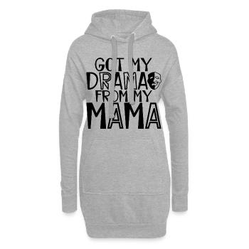 J’ai eu mon drame de ma maman 3 - Sweat-shirt à capuche long Femme - gris chiné - Devant
