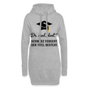 drmeddent - Hoodie-Kleid - Grau meliert - Vorne