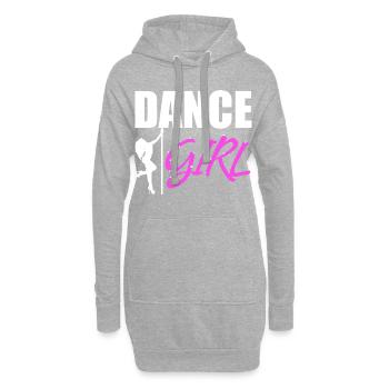 Pole Dance Dancing Girl - Hoodie-Kleid - Grau meliert - Vorne