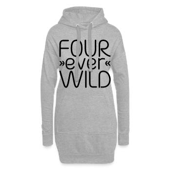 Four Ever Wild 23 - Hoodie-Kleid - Grau meliert - Vorne