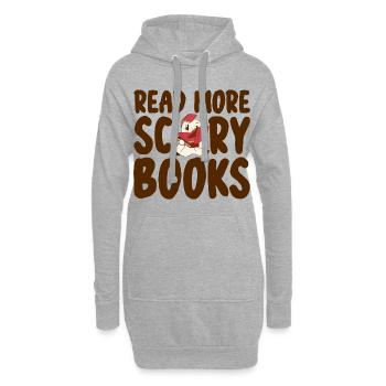 Lire la suite Livres effrayants 2 - Sweat-shirt à capuche long Femme - gris chiné - Devant