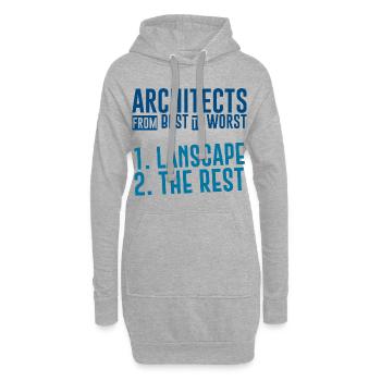 Architects From Best To Worst 1. Landscape 3 - Hoodie-Kleid - Grau meliert - Vorne
