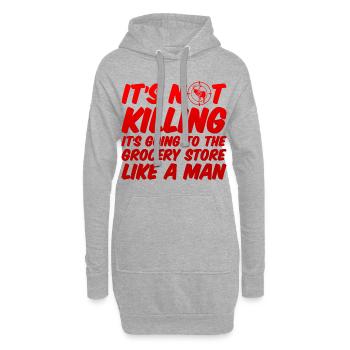 It's Going To The Grocery Store Like A Man - Hoodie-Kleid - Grau meliert - Vorne
