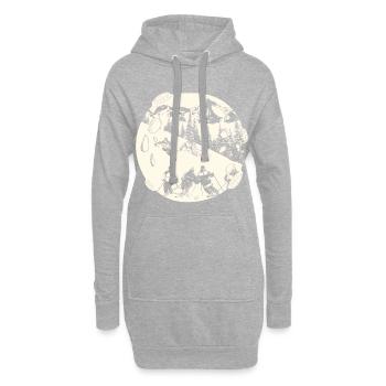Ski Ski skieurs - Sweat-shirt à capuche long Femme - gris chiné - Devant