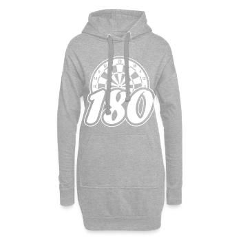 180 jeux de fléchettes - Sweat-shirt à capuche long Femme - gris chiné - Devant