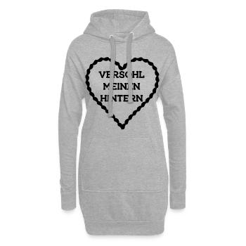 Hintern versohlen - Hoodie-Kleid - Grau meliert - Vorne