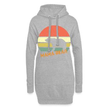 Mama Bear mother cool mothers day gift - Hoodie-Kleid - Grau meliert - Vorne