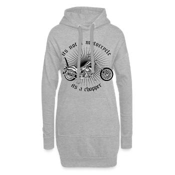 ce n'est pas une moto c'est un chopper - chopper - Sweat-shirt à capuche long Femme - gris chiné - Devant