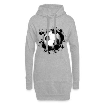 Fußball - Hoodie-Kleid - Grau meliert - Vorne