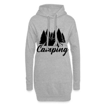 Camping Wohnmobil Van Vintage im Wohnwagen Caravan - Hoodie-Kleid - Grau meliert - Vorne
