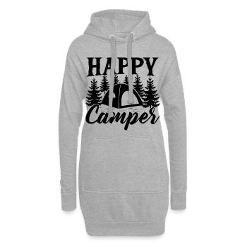 Camping Wohnmobil Van Vintage im Wohnwagen Caravan - Hoodie-Kleid - Grau meliert - Vorne