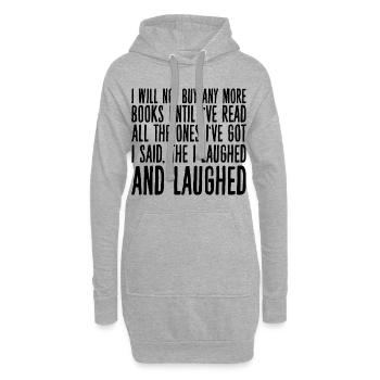 Je n’achèterai plus de livres 2 - Sweat-shirt à capuche long Femme - gris chiné - Devant