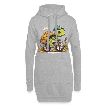 Tortoise Bicycle - Hoodie Dress - heather grey - Front