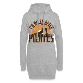 I'm Nicer After Pilates - Hoodie-Kleid - Grau meliert - Vorne