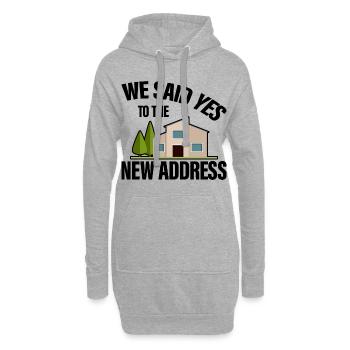 We Said Yes To The New Address 2 - Hoodie-Kleid - Grau meliert - Vorne