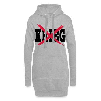 Gegen Krieg Antikrieg Peace - Hoodie-Kleid - Grau meliert - Vorne