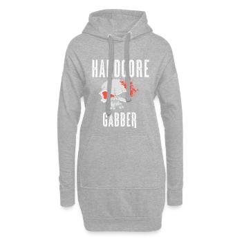 Hard-Core Gabber T-Shirt Hakuh merchandise - Hoodie-Kleid - Grau meliert - Vorne