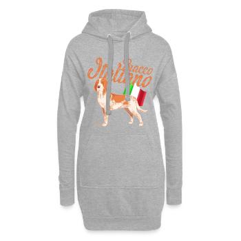 Bracco Italiano Flagge 2 - Hoodie-Kleid - Grau meliert - Vorne